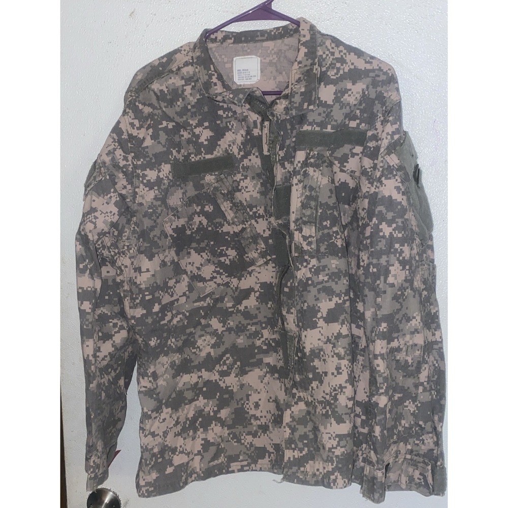 USED ARMY‎ ACU DIGITAL FLAME RESISTANT COMBAT UNIFORM FR COAT Large Long